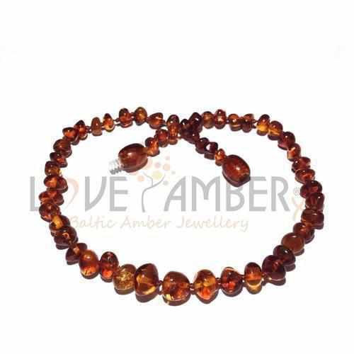 Child Brandy Snap Cognac Baltic Amber Necklace
