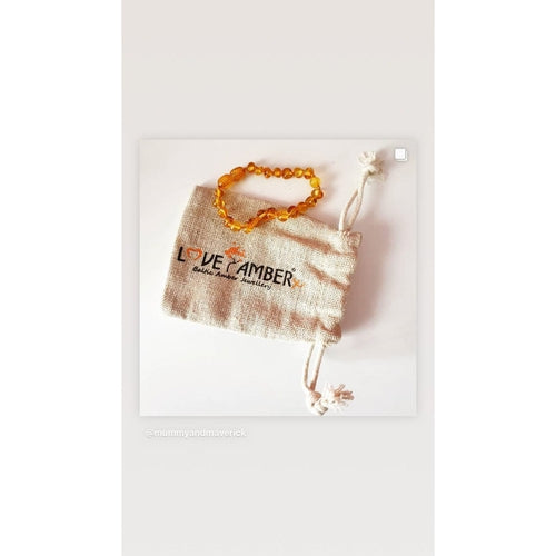 Child Honeypot Polished Honey Baltic Amber Anklet Bracelet