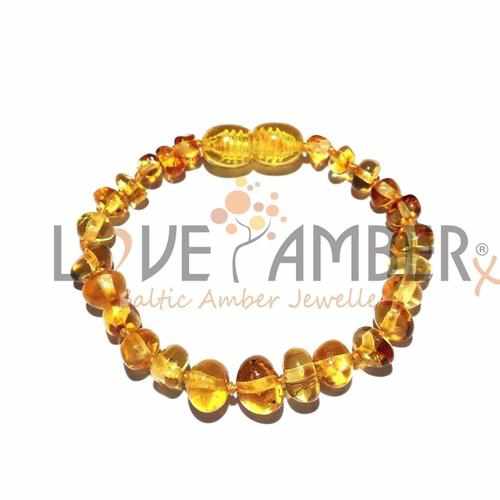 Child Honeypot Polished Honey Baltic Amber Anklet Bracelet