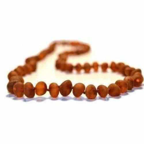 Childs Cocoa Brown Raw Cognac Baltic Amber Bead Necklace