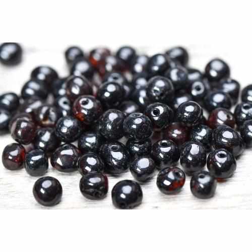 Childs Gaia Black Cherry Baltic Amber Amethyst Rose Quartz Labradorite Gemstone Necklace