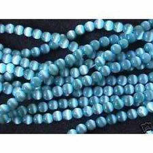 Childs Paradise Baltic Amber Blue Cats Eyes Aquamarine Beads Gemstone Necklace
