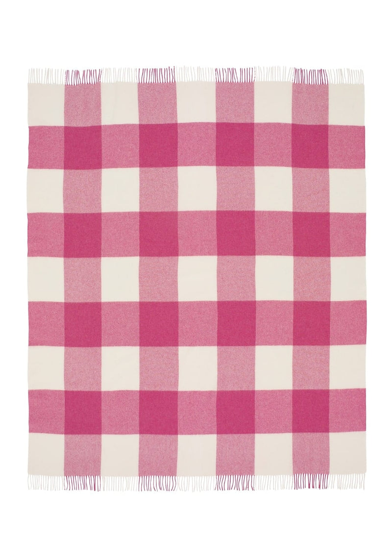 Lucy's Raspberry Checker Throw