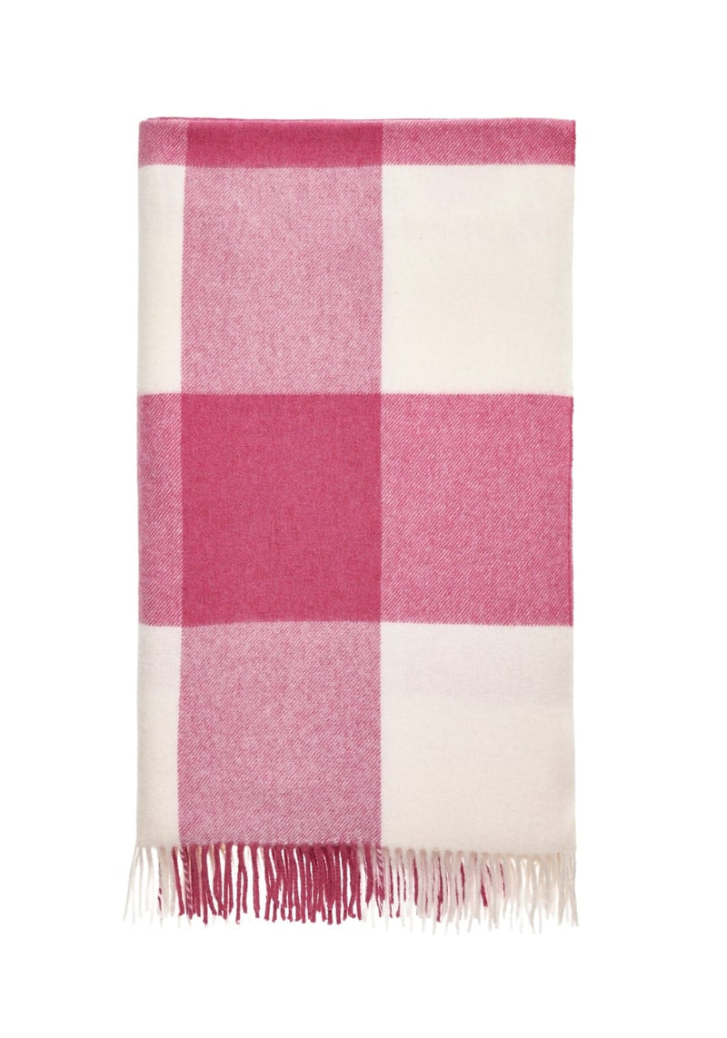Lucy's Raspberry Checker Throw