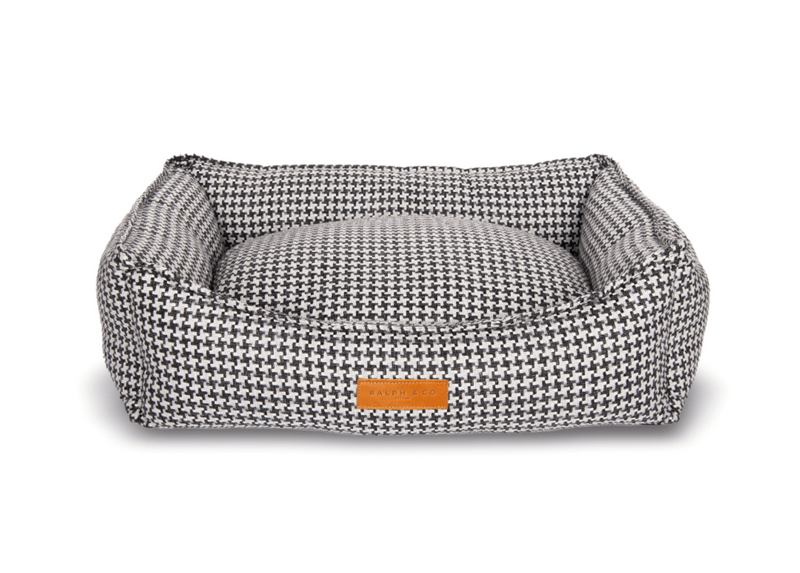 THE KENSINGTON | LUXURY HOUNDSTOOTH BOLSTER DOG BED