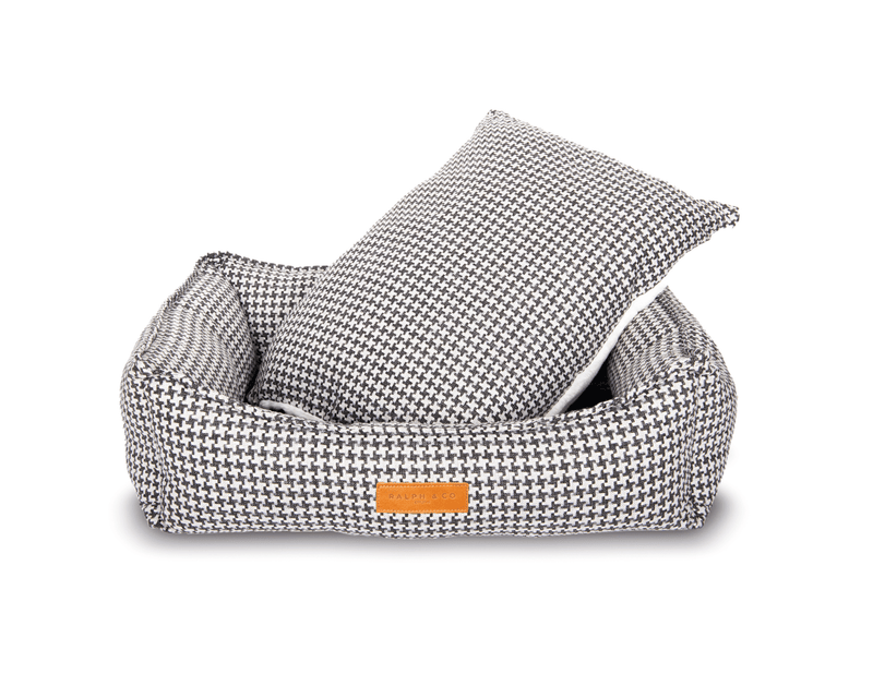 THE KENSINGTON | LUXURY HOUNDSTOOTH BOLSTER DOG BED