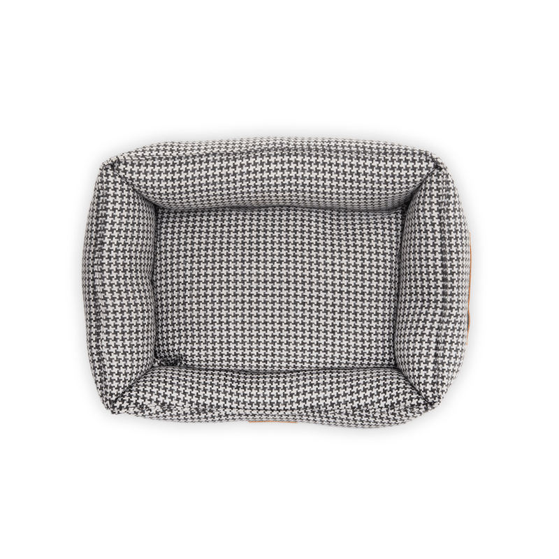 THE KENSINGTON | LUXURY HOUNDSTOOTH BOLSTER DOG BED