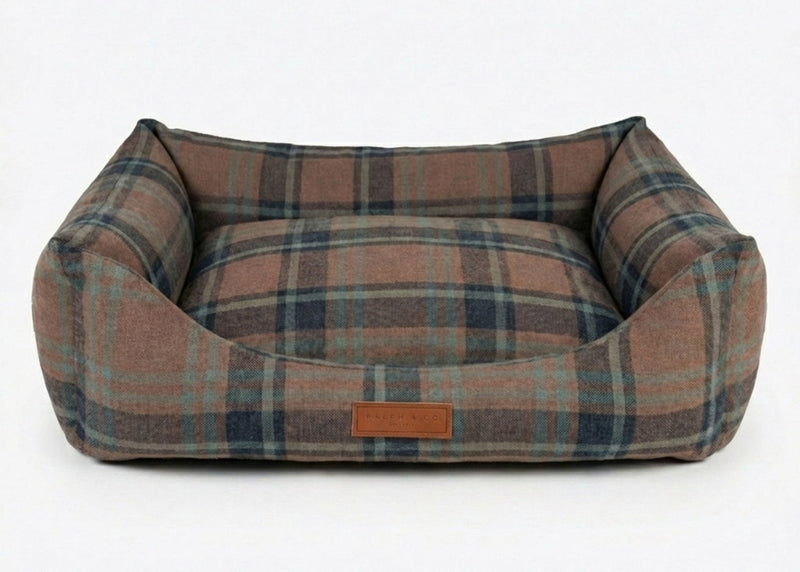 THE MARLOW | LUXURY TARTAN BOLSTER DOG BED