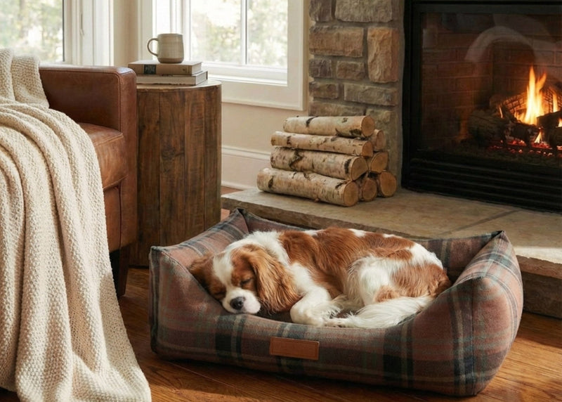 THE MARLOW | LUXURY TARTAN BOLSTER DOG BED