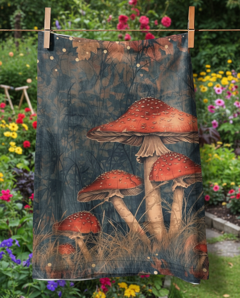 Magical Mushrooms Tea Towel