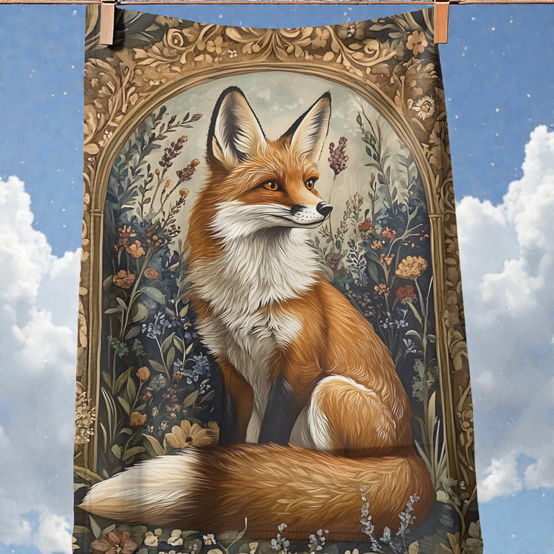 Fancy Fox Tea Towel