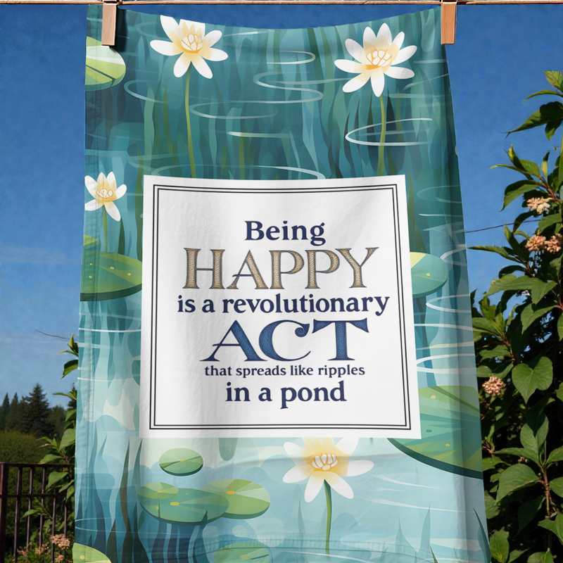 Being Happy Tea Towel