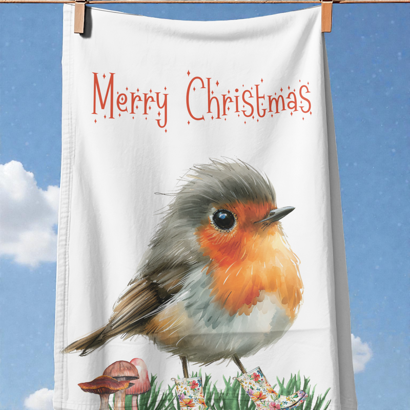 Christmas Robin In Boots