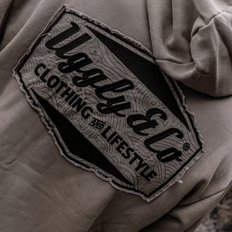 Beige Surf Diamond Hoodie