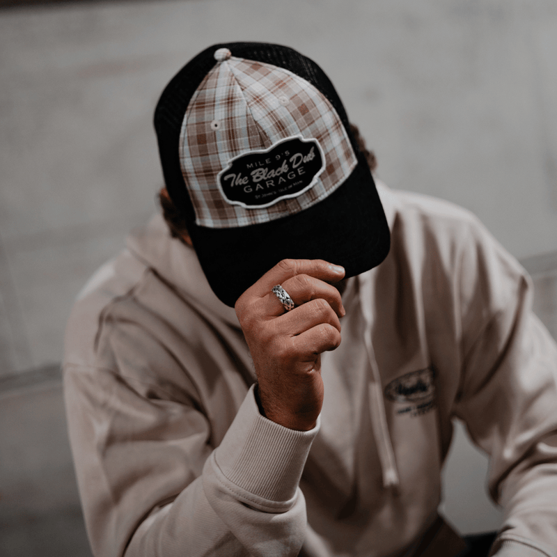 Tartan Garage Trucker Hat