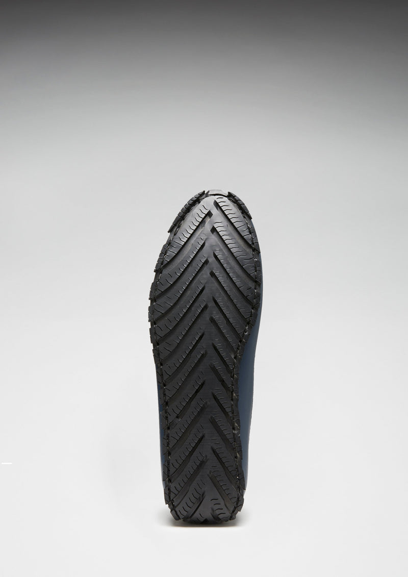 Tyre Sole Penny Driving Loafers, french navy leather