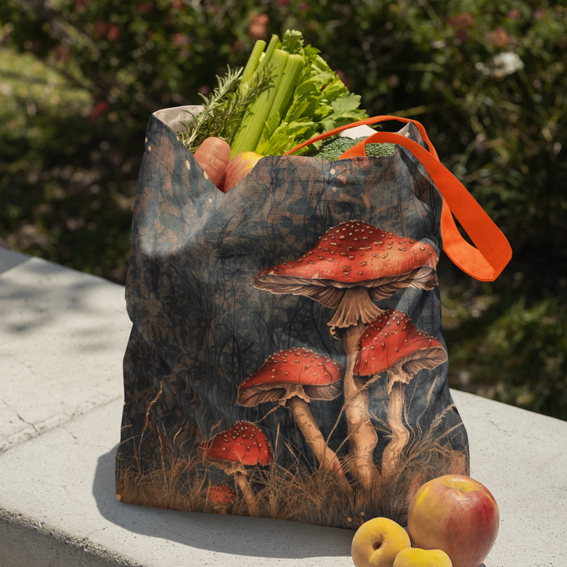 Magical Mushrooms Cotton Shopping Bag