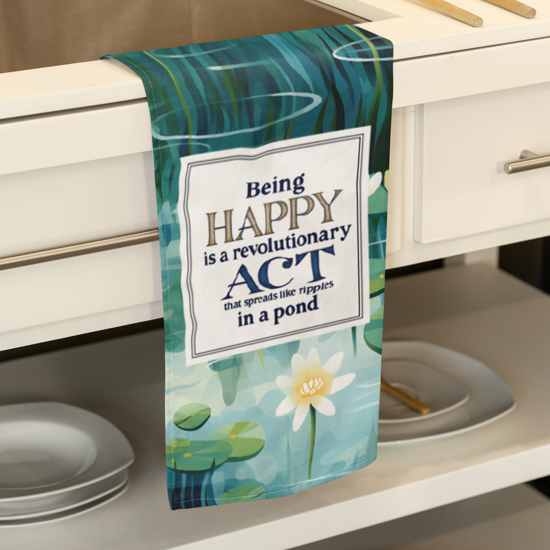 Being Happy is a revolutionary act that spreads like ripples in a pond