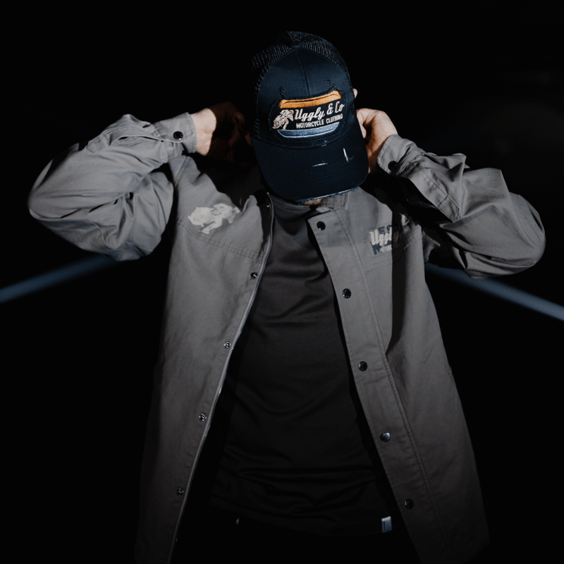 Grey Flattrack Moto Shacket