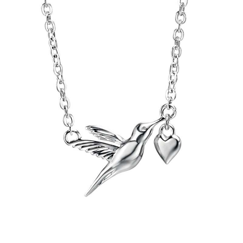 Beginnings Hummingbird Heart Necklace