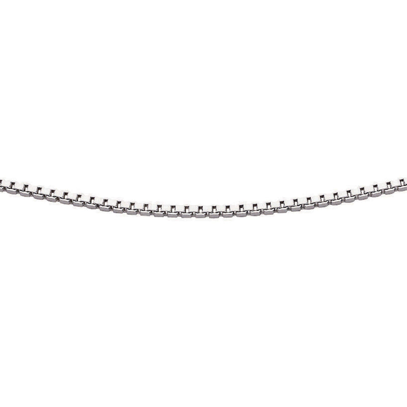 Beginnings Rhodium Plated Box Chain with Extender 46cm-51cm