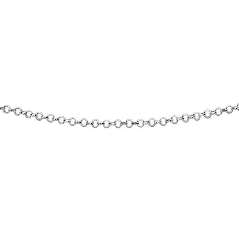 Beginnings Rhodium Plated Belcher Chain with Extender 56cm-61cm