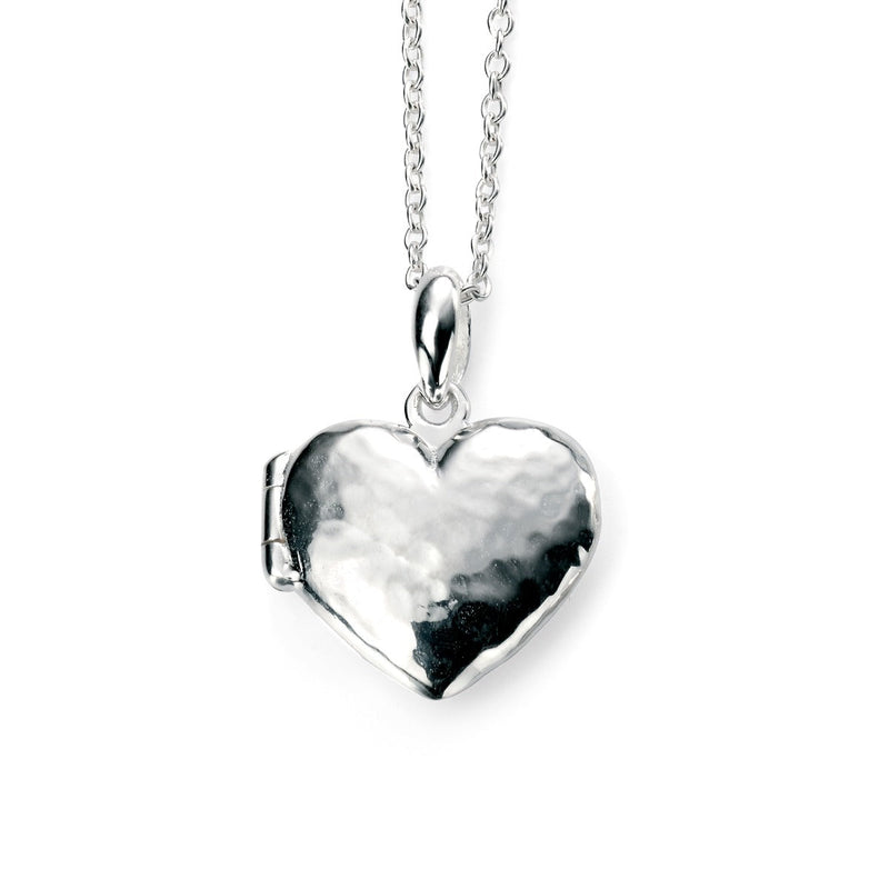Beginnings Hammered Heart Locket Necklace 40+5cm