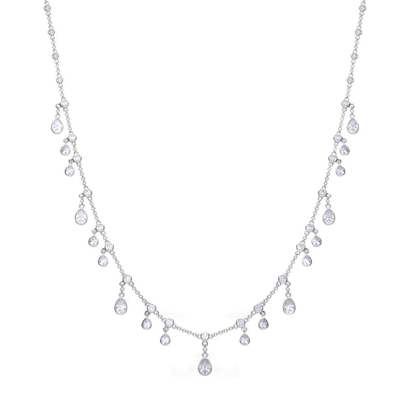 Diamonfire Multi Drop Zirconia Necklace