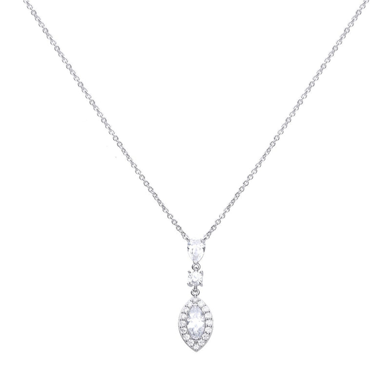 Diamonfire Marquise and Pave Zirconia Necklace