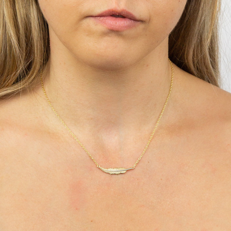 Beginnings Small Feather Necklace