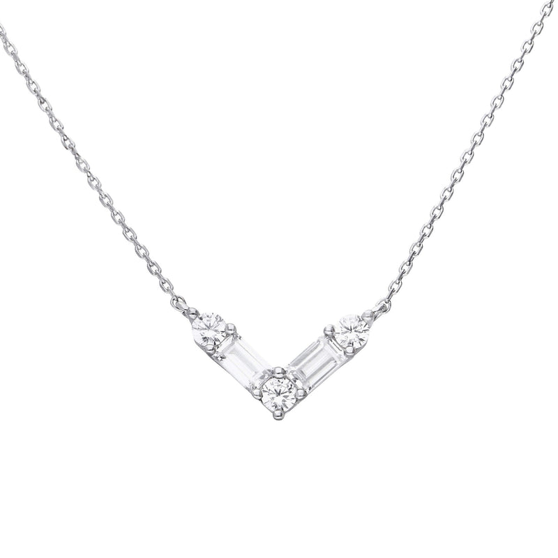 Diamonfire V Shaped Zirconia Necklace