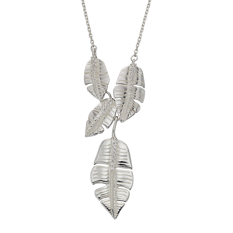 Beginnings Multi Leaf Drop Necklace