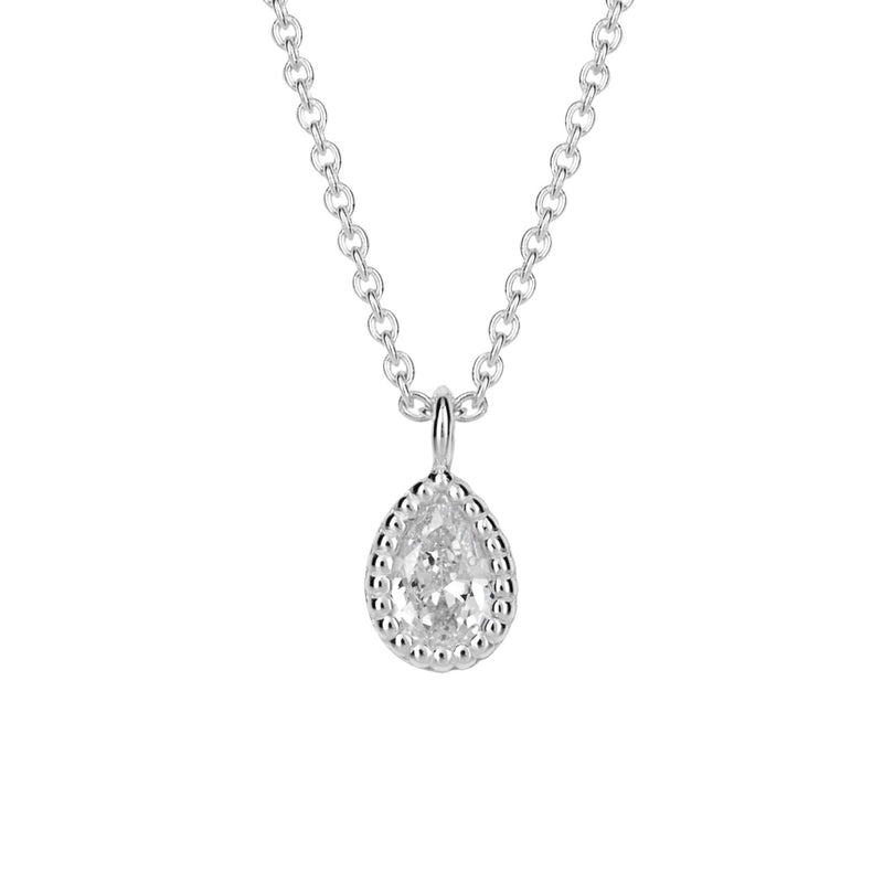 Beginnings Teardrop Necklace with Cubic Zirconia
