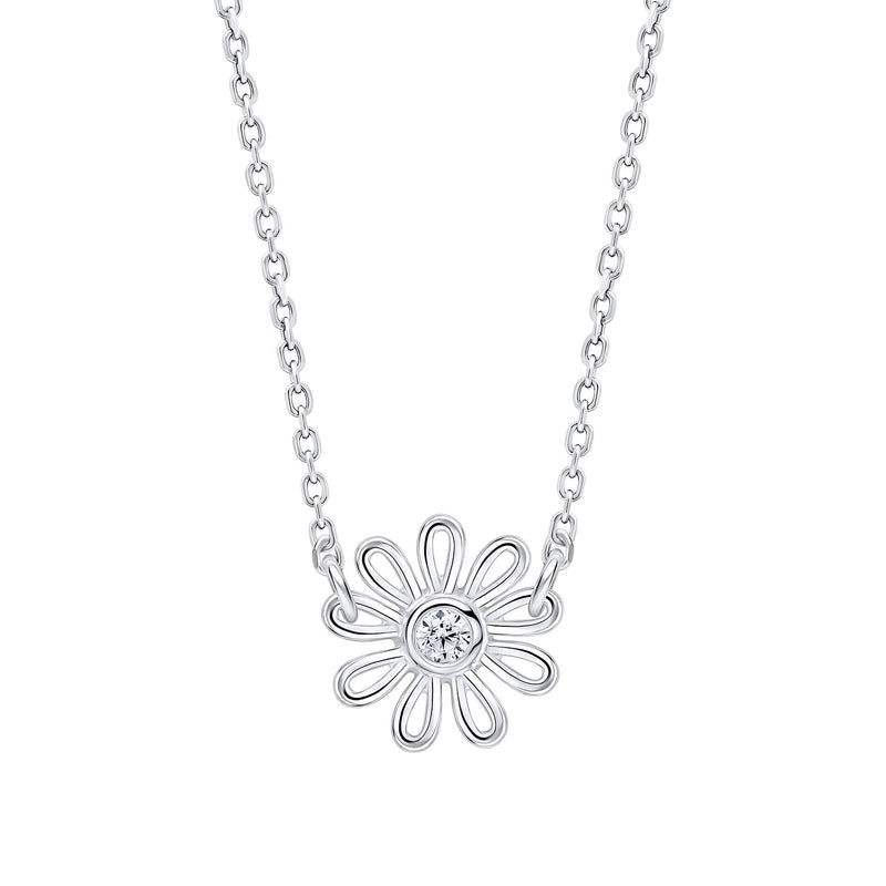 Laura Ashley Silver Thorncliff Daisy Necklace