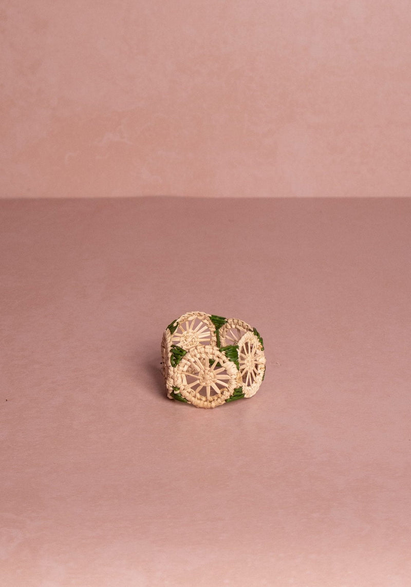 Atlántico Iraca Woven Napkin Ring, Green