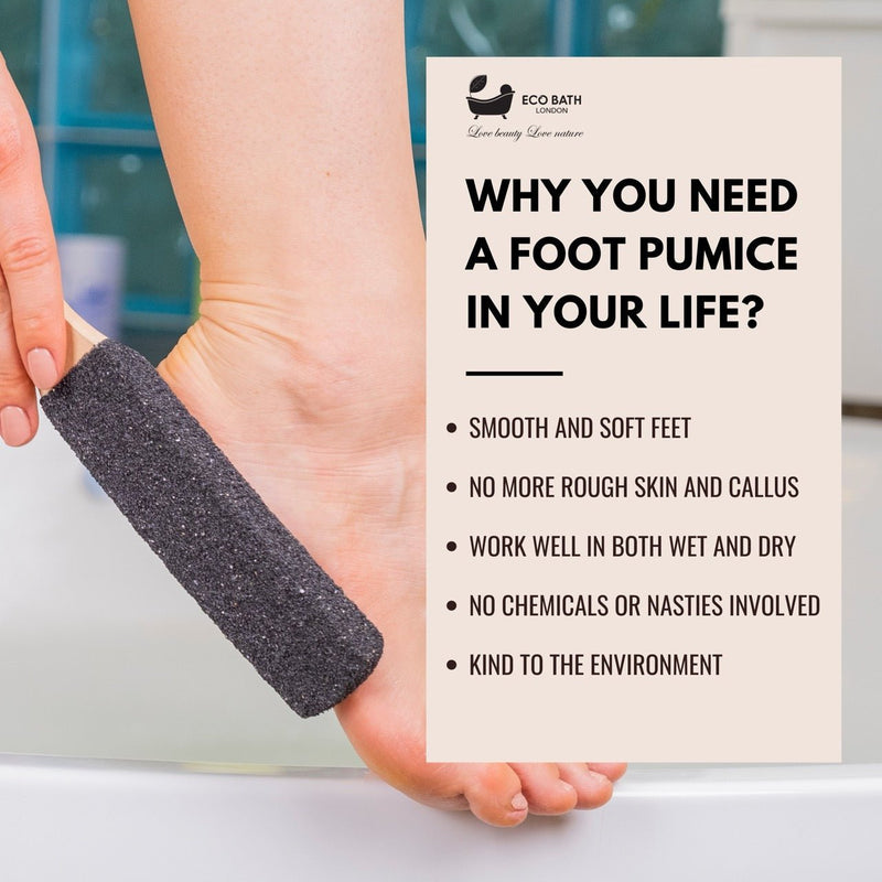 Natural Pumice Foot File - Black
