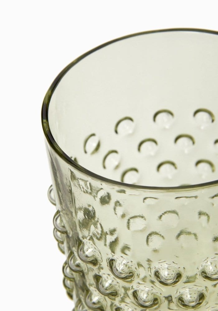 Olive Green Dew Drop Tumblers - Set of 4