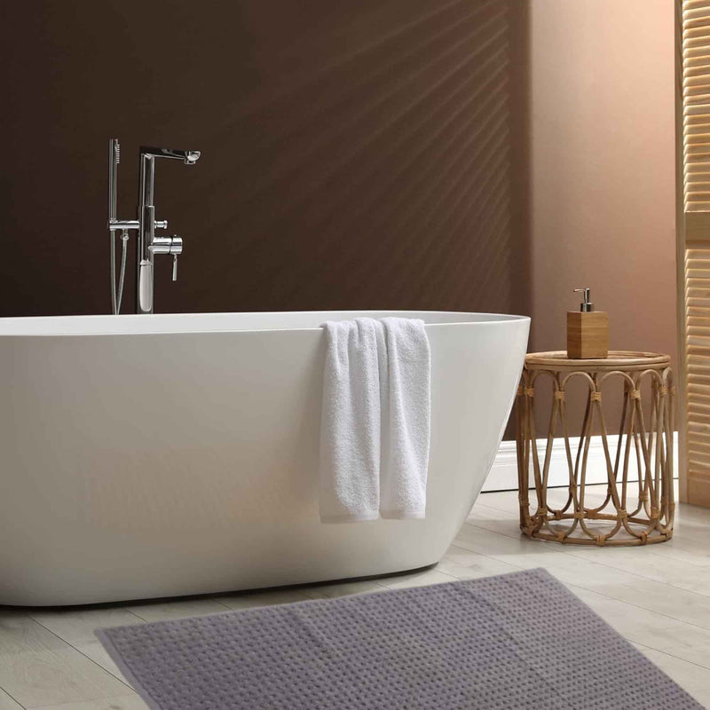OLIVIA ROCCO Pack Of 3 Luxe Ultra-Soft Deep Cotton Pile Bathmats Eco-Friendly Absorbent