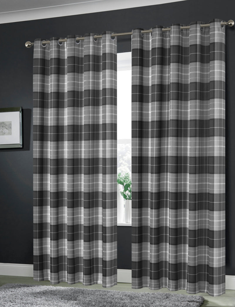 OLIVIA ROCCO Blackout Thermal Curtains Check Marble Design Light Blocking Panels Multiple