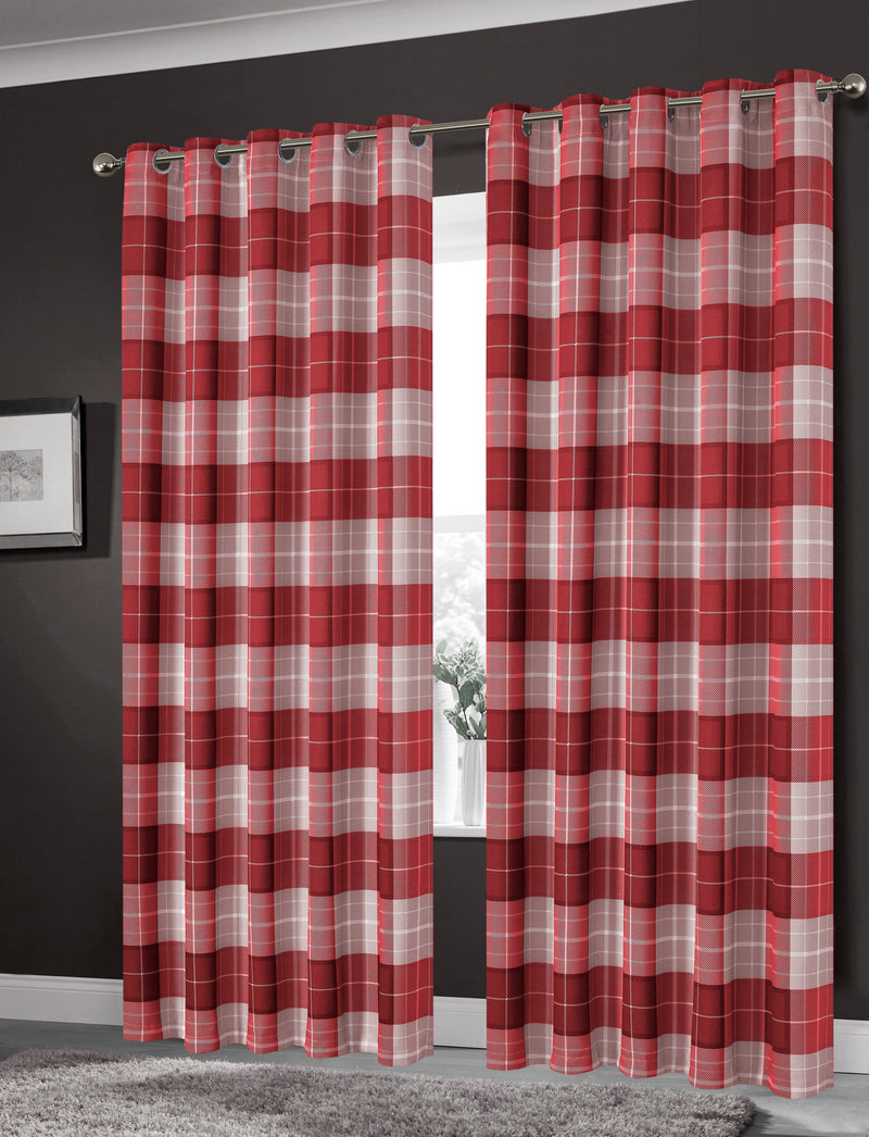 OLIVIA ROCCO Blackout Thermal Curtains Check Marble Design Light Blocking Panels Multiple