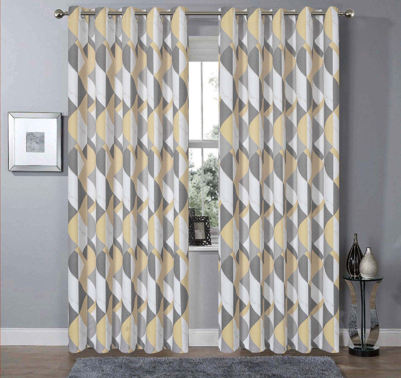 OLIVIA ROCCO Blackout Thermal Curtains Check Marble Design Light Blocking Panels Multiple