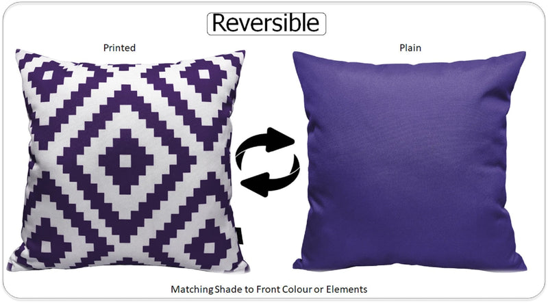 OLIVIA ROCCO Outdoor Scatter Cushion Covers Nairobi Purple 43 X 43 cm Waterproof Weather