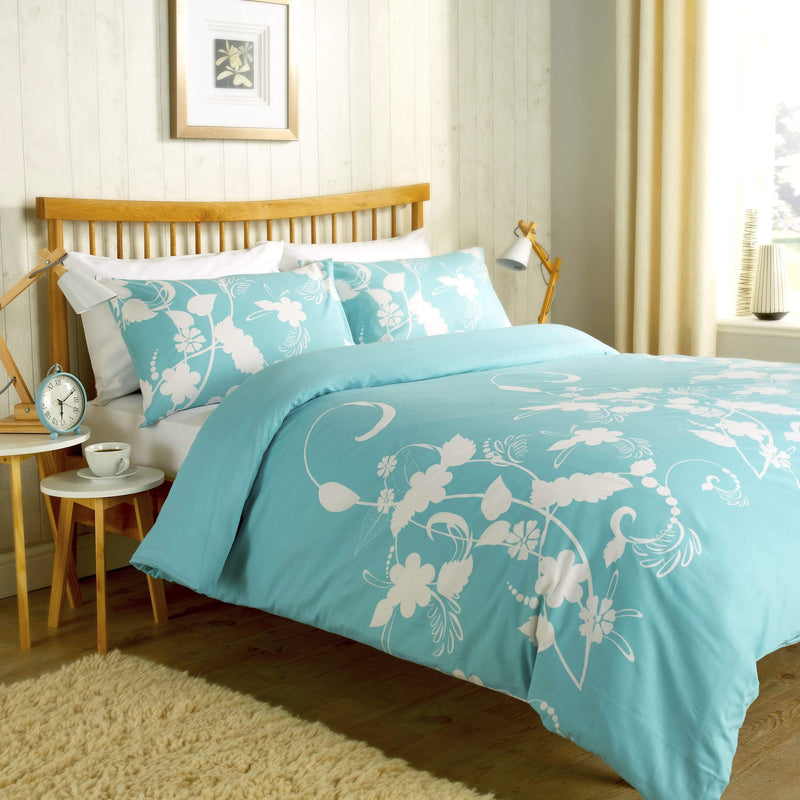 OLIVIA ROCCO Floral Trail Duvet Set Cotton Rich Bedding With Botanical Design Single