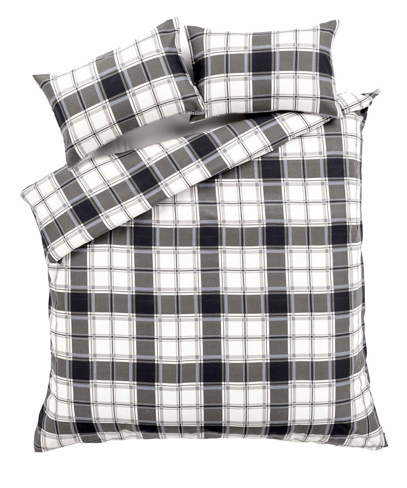 OLIVIA ROCCO Duvet Set Highland Tartan Brushed Cotton Flannel Super Soft OEKO-TEX