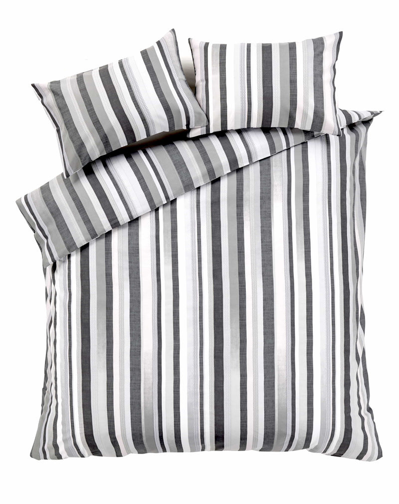 OLIVIA ROCCO Duvet Set Maine Stripe Cotton Rich Luxury Striped Design Single Double King