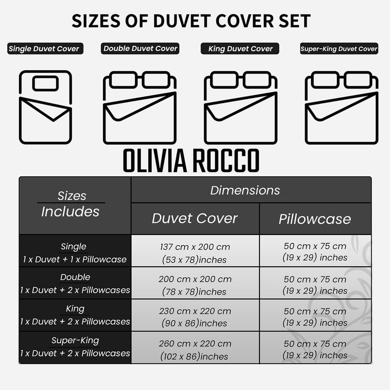 OLIVIA ROCCO Opulence Teal Printed Reversible Duvet Cover Set With Button Closure Single