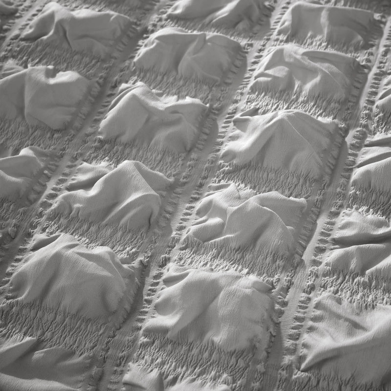 OLIVIA ROCCO Soho Grey Microfibre Duvet Cover Set With Pillowcases Quilted Super Soft
