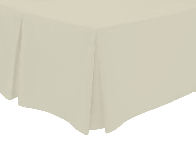 OLIVIA ROCCO Basics Fitted Pleated Valance Sheet Indus Valley Cotton Blend OEKO-TEX