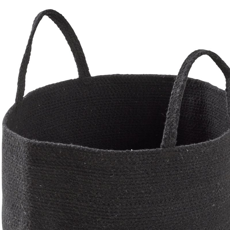 OLIVIA ROCCO Large Woven Cotton Laundry Basket With Handles Durable Rope Storage Bin
