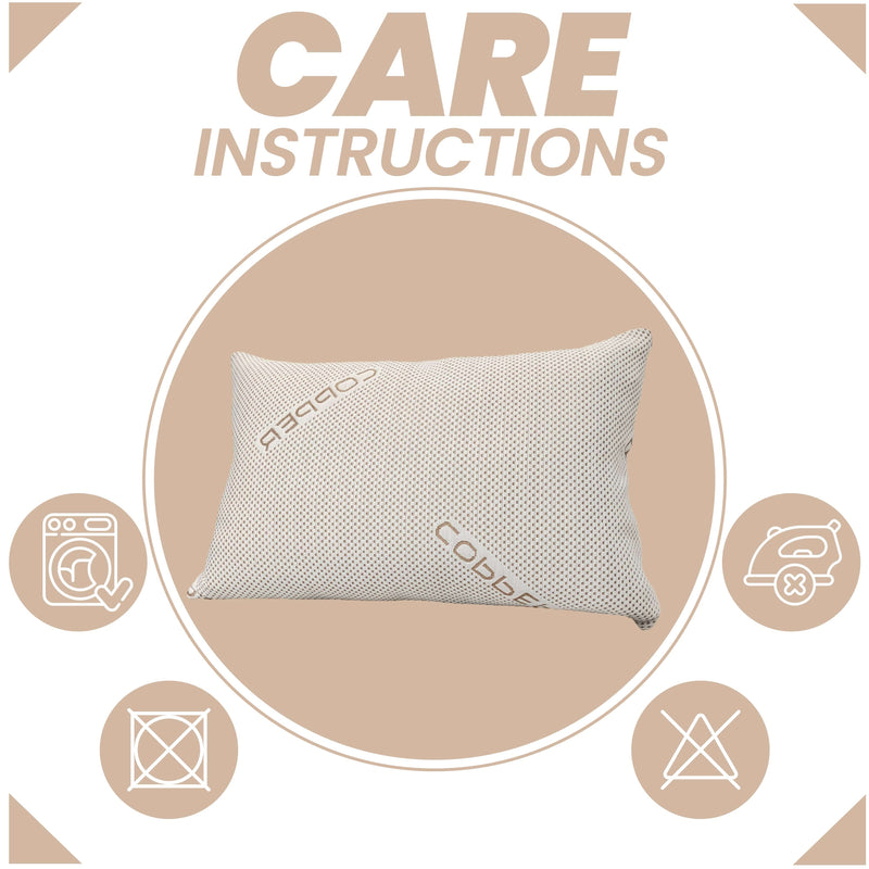 OLIVIA ROCCO Copper Infused Memory Foam Pillow For Skin Health Hypoallergenic Super Soft Hotel-Style Comfort